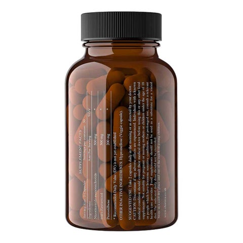 Charava NMN+, Resveratrol & Pterostilbene 1200mg Antiaging - 60 Capsules