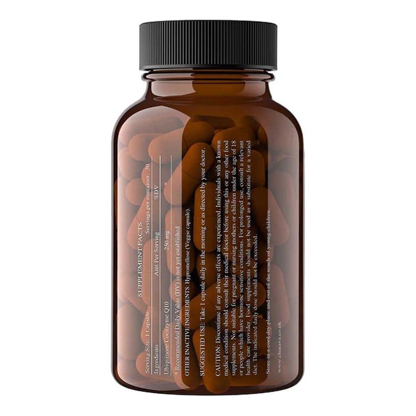 Charava CoQ10 250mg Capsules For Heart Health & Energy, Pack of 30’s