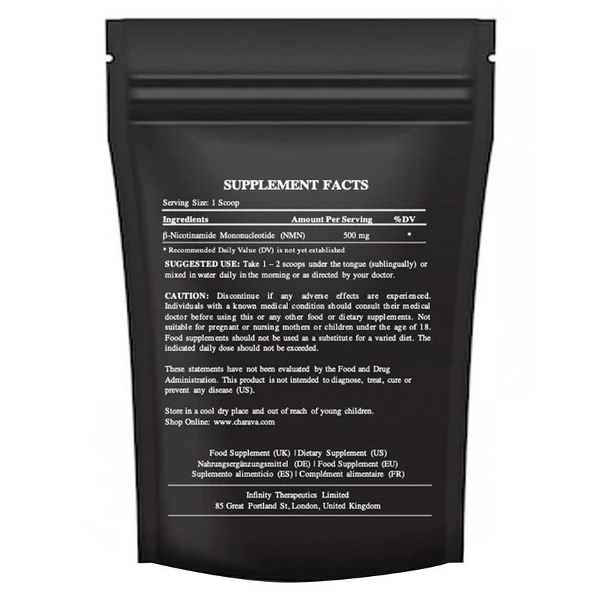 Charava NMN Antiaging Supplement NAD+ Activator Powder 30g - 60 Servings 