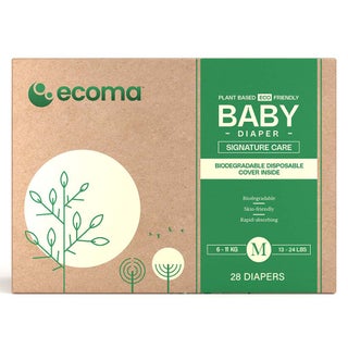 Ecoma Signature Care Baby Diapers, Medium Size, 6-11 Kg, Pack of 28's
