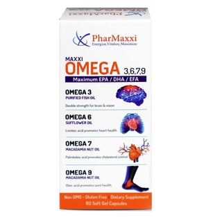 Pharmaxxi Maxxi Omega 3-6-7-9 Softgel Capsules For Whole Body Wellness, Pack of 60’s