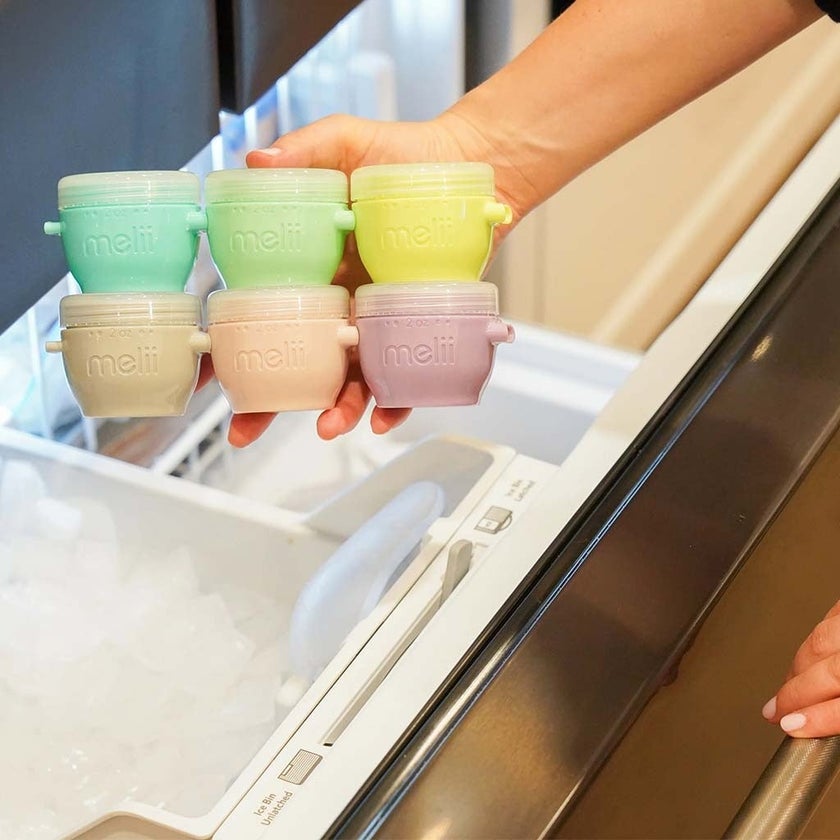 Melii Snap & Go Pods Baby Storage Containers - Multicolored 60ml, Pack of 6’s