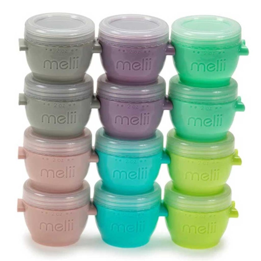 Melii Snap & Go Pods Baby Storage Containers - Multicolored, Pack of 60ml*6's + 120ml*4's