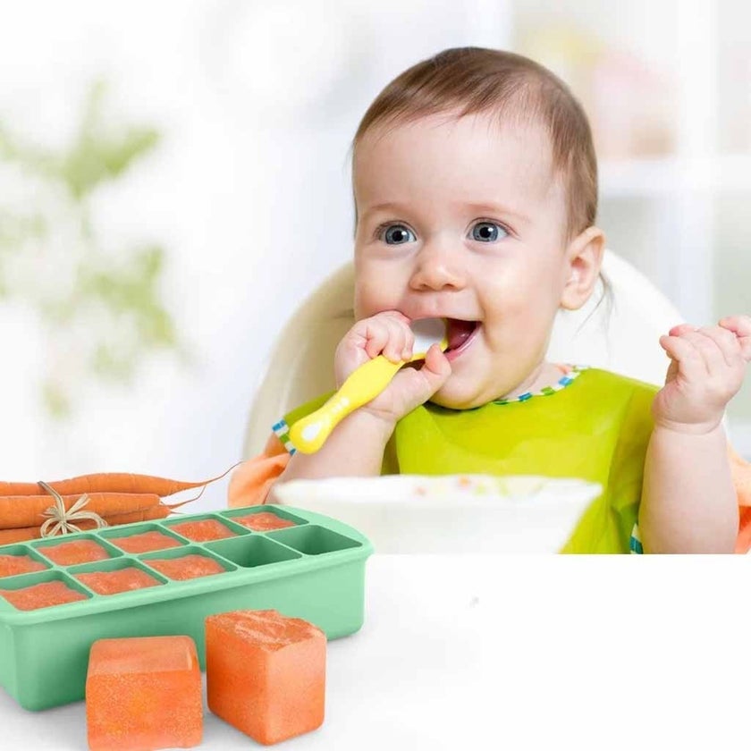 Melii Silicone Baby Food Freezer Tray - Pink Color, 60ml