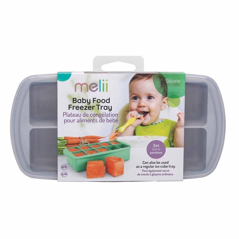 Melii Silicone Baby Food Freezer Tray - Grey Color, 60ml