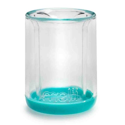 Melii Double Walled Baby Sippy Cup - Turquoise Bear For 12+ Months, 145ml