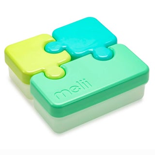 Melii Puzzle Food Container For Toddlers 850ml, Color - Blue/Lime/Turquoise Green, Pack of 3’s 