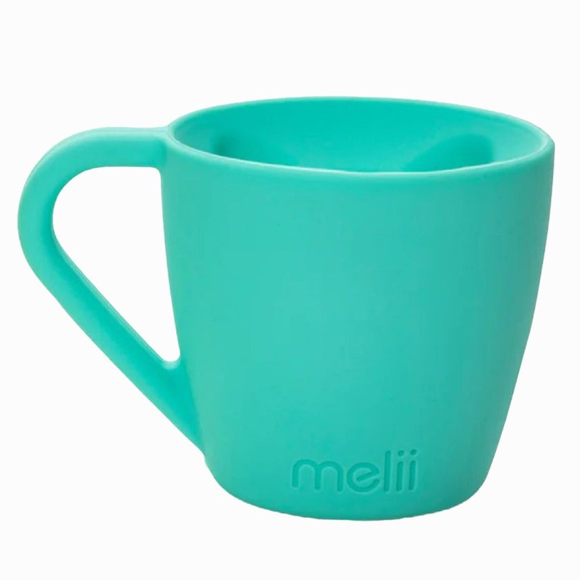 Melii Silicone Bear Baby Mug From 12+Months - Mint & Turquoise Color 200ml, Pack of 2’s