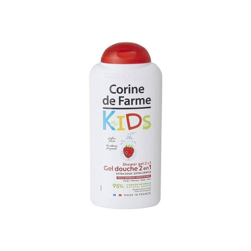 Corine De Farme 2 in 1 Strawberry Fragrance Hair & Body Shower Gel For Kids 300ml