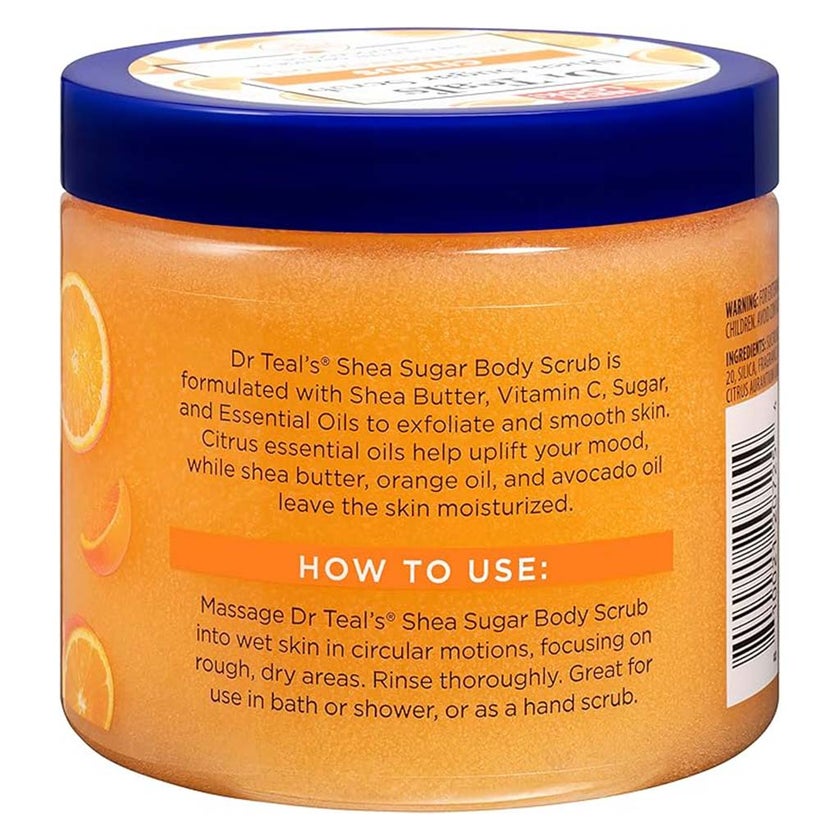 Dr Teal’s Shea Sugar Citrus Body Scrub With Shea Butter & Essential Oils 538g
