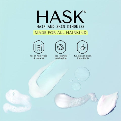 هاسك شامبو كير للعناية بالشعر المجعد المرطب بزيت جوز الهند وزيت الأركان وفيتامين إي للشعر المجعد 355 مل