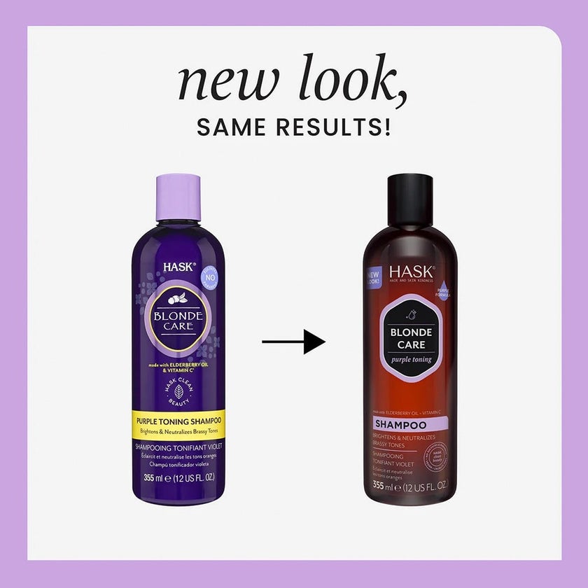 Hask Blonde Care Purple Toning Hair Shampoo For All Shades of Blonde 355ml