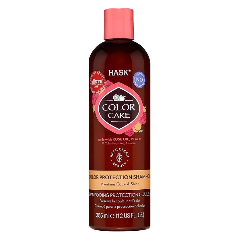 Hask Color Care Hair Shampoo With Rose Oil & Peach 355ml