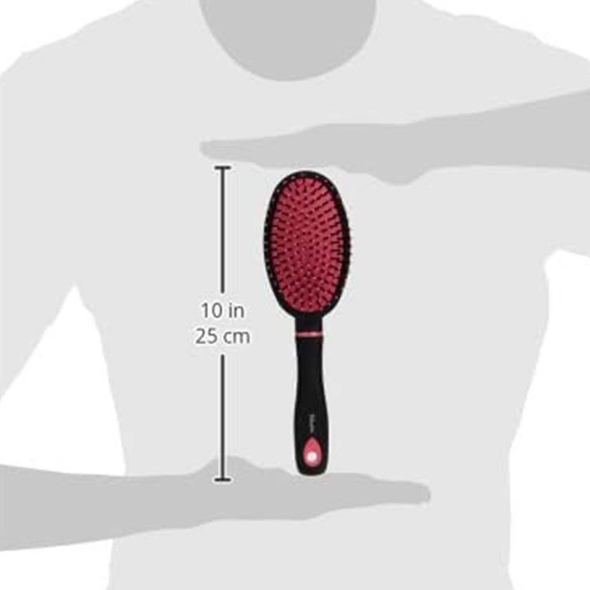 Xcluzive Oval Shape Cushion Hair Brush - Black/Pink Color