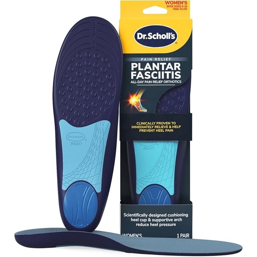Dr. Scholl's Plantar Fasciitis All-Day Pain Relief Orthotics Heel Cushion Cup, Size 6-10 For Women - 1 Pair
