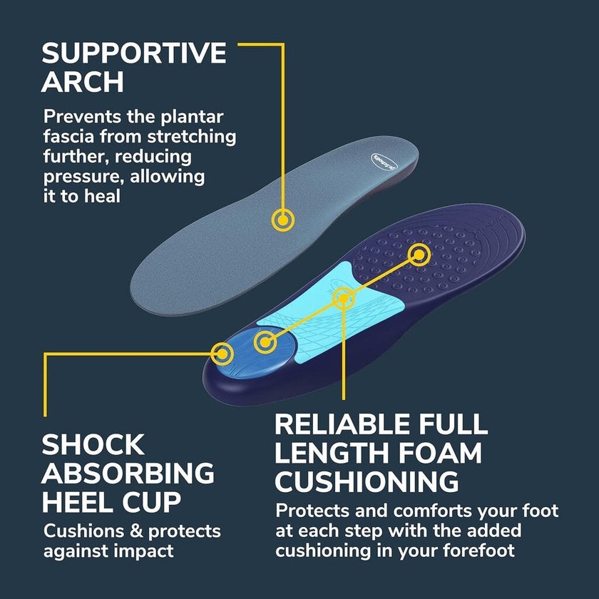 Dr. Scholl's Plantar Fasciitis All-Day Pain Relief Orthotics Heel Cushion Cup, Size 6-10 For Women - 1 Pair