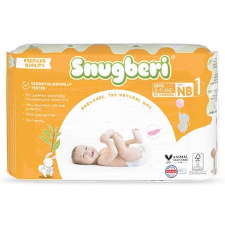 Snugberi Newborn Baby Diapers, Size 1, 2-5kg, Pack of 32’s