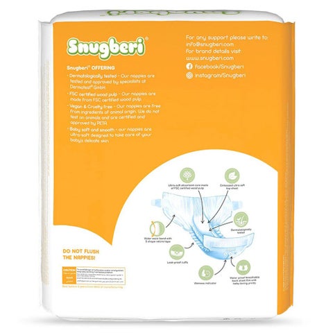 Snugberi Baby Diapers, Size 3, Medium, 6-9kg - 70 Diapers