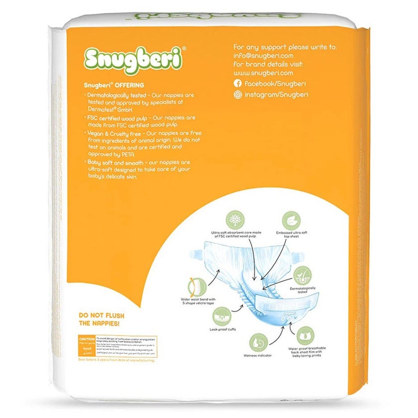 Snugberi Baby Diapers, Size 3, Medium, 6-9Kg, MEGA PACK of 70’s
