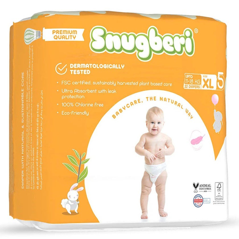 Snugberi Baby Diaper Pants, Size 5, X- Large, 11-18Kg, Pack of 22's