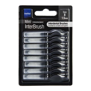 Intermed Ergonomic Interdental Mini Brush, Size 8, 1.5mm - Grey, Pack of 8's