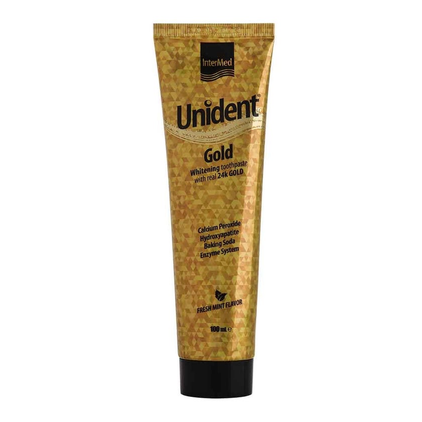 Intermed Unident 24K Gold Whitening Toothpaste 100ml 