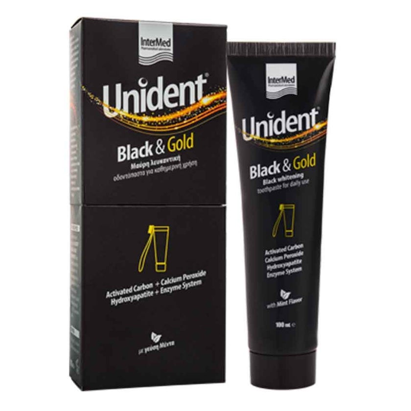 Intermed Unident Black & Gold Whitening Toothpaste 100ml