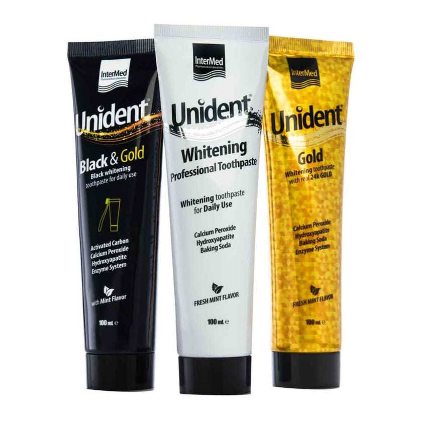 Intermed Unident Black & Gold Whitening Toothpaste 100ml