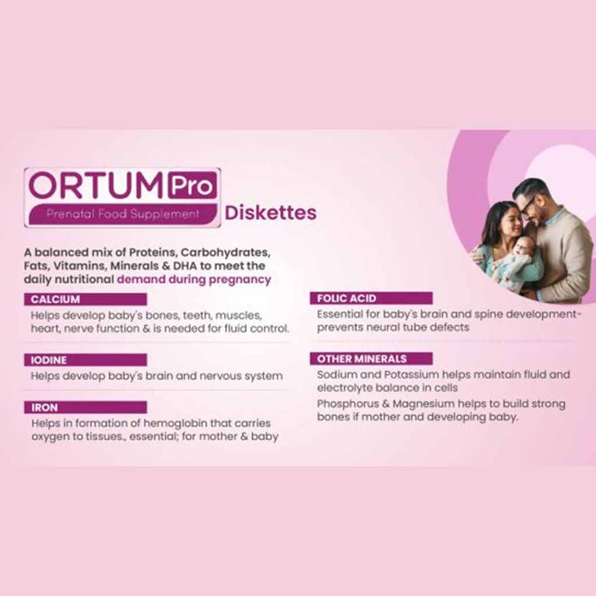 Siddhayu Ortum Pro Diskettes Prenatal Food Supplement, Pack of 30’s