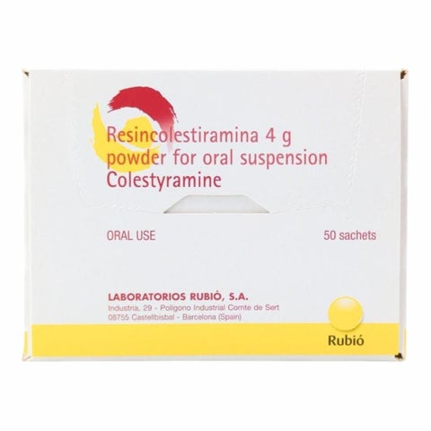 Resincolestiramina 4g Powder For Oral Suspension - 50 Sachets