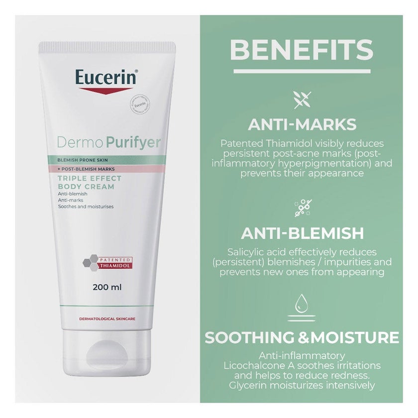 Eucerin DermoPurifyer Triple Effect Body Cream 200ml
