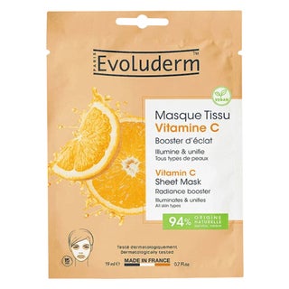Evoluderm Vitamin C Radiance Booster Face Sheet Mask