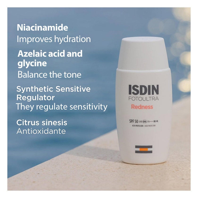 Isdin Fotoultra Redness SPF50 & PA++++ Sunscreen For Sensitive Skin 50ml