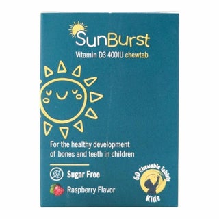 Sunburst Vitamin D3 400IU Chewtabs, Raspberry Flavor - 60 Tablets