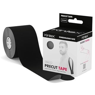 Kintex Kinesiology Pre-Cut Tape For Pain Relief - Black Color 25cm, Pack of 20’s 