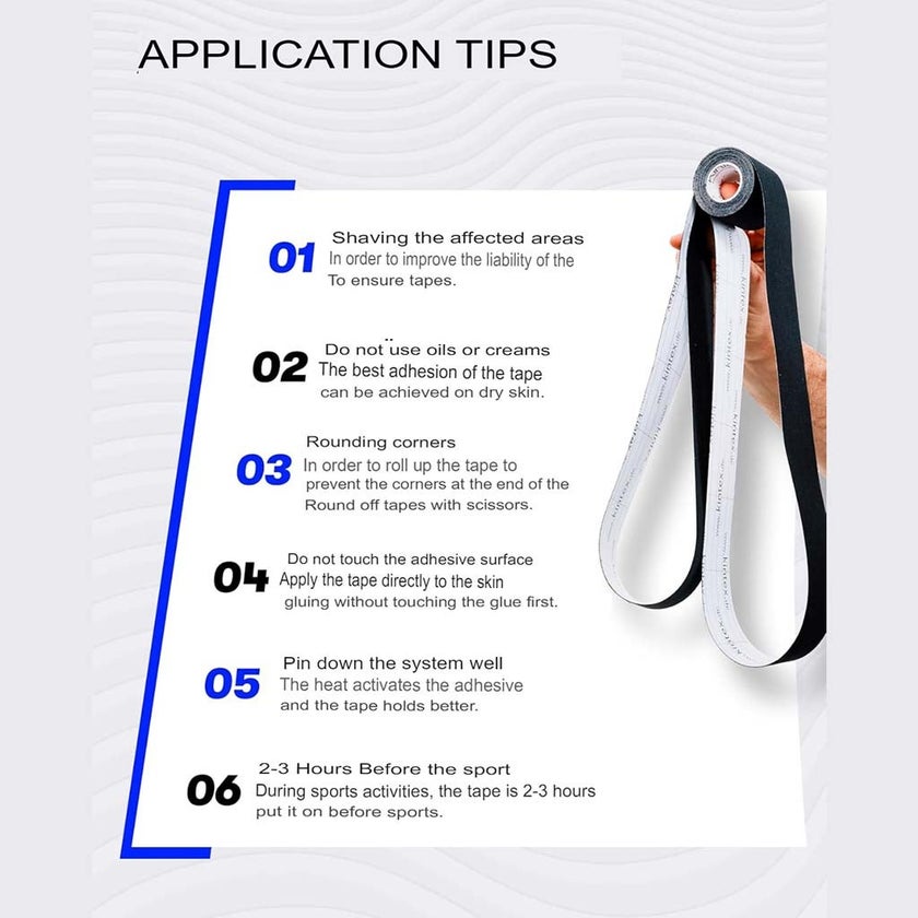Kintex Kinesiology Pre-Cut Tape For Pain Relief - Beige Color 25cm, Pack of 20’s 