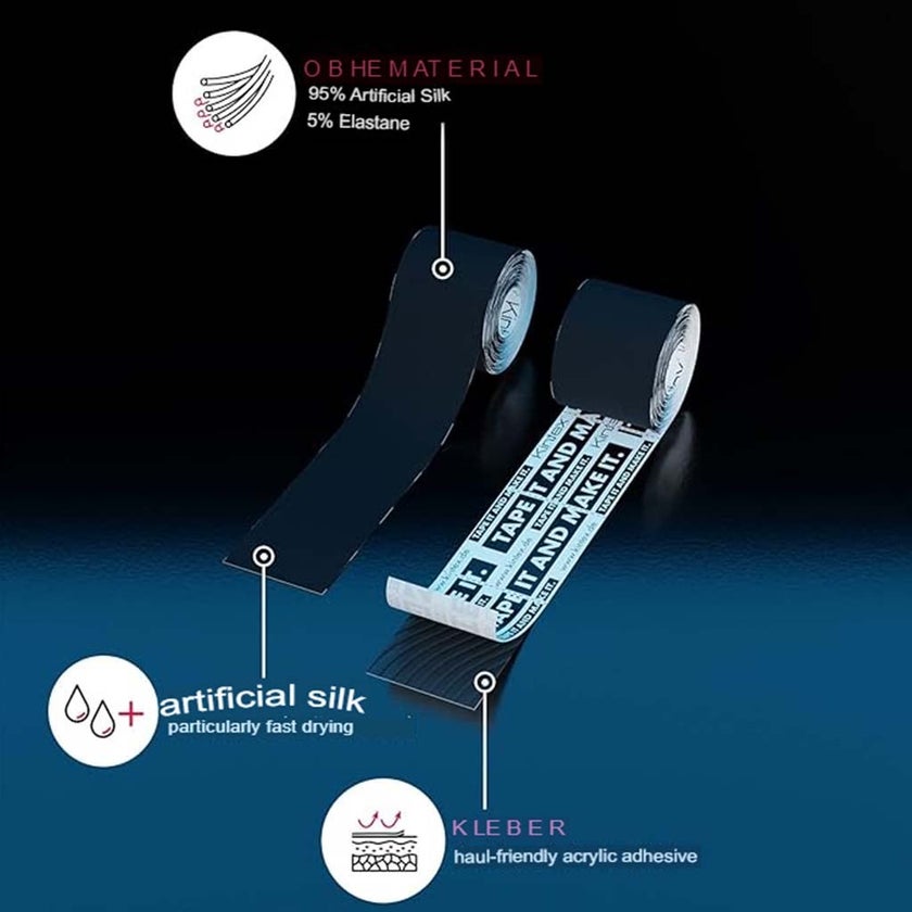 Kintex Kinesiology Fast Dry Tape For Pain Relief - Blue Color, Size - 5 x 500cm