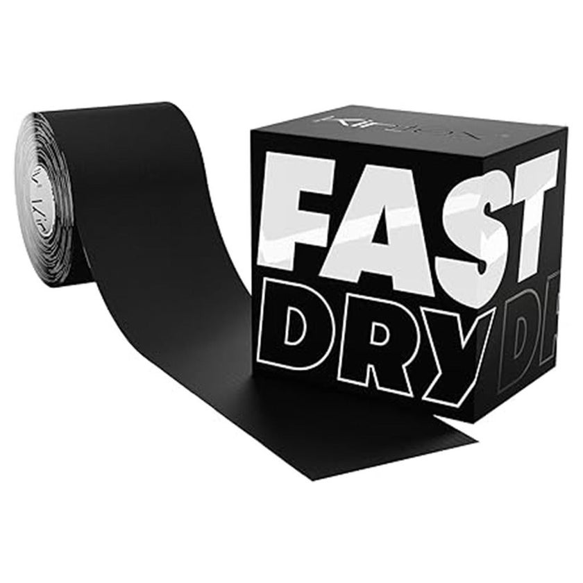 Kintex Kinesiology Fast Dry Tape For Pain Relief - Black Color, Size - 5 x 500cm