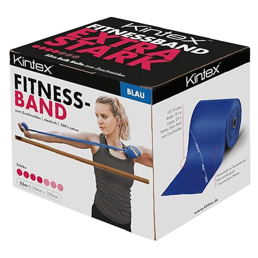 Kintex Fitness Elastic Band Roll 25m - Blue Color