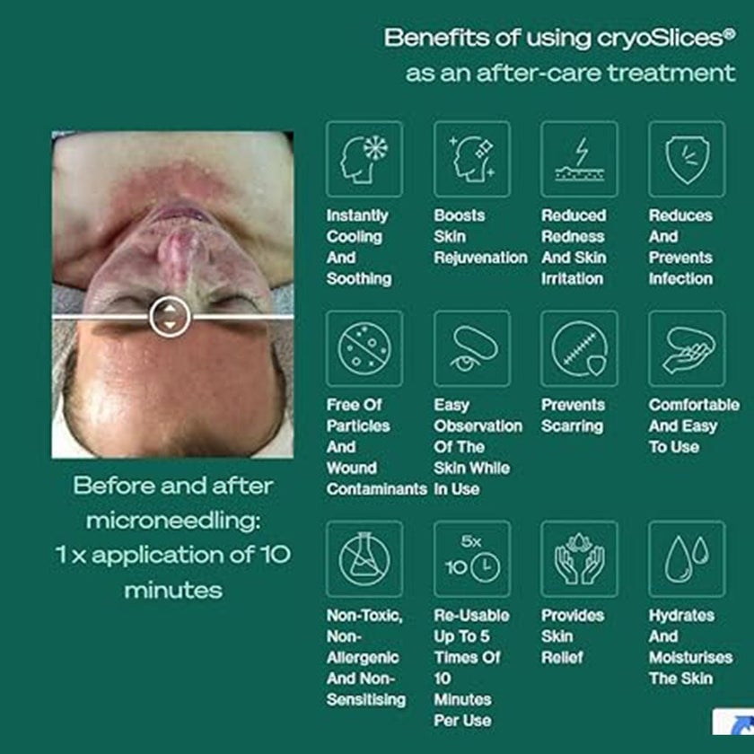 Cryoslices Skincare Restoration Eye Gel, Half Moon Multiuse Face Mask - 1 Pair