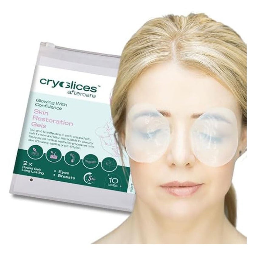 Cryoslices Aftercare Skin Restoration Gel Multiuse Mask For Eyes & Breast, Pack of 2’s