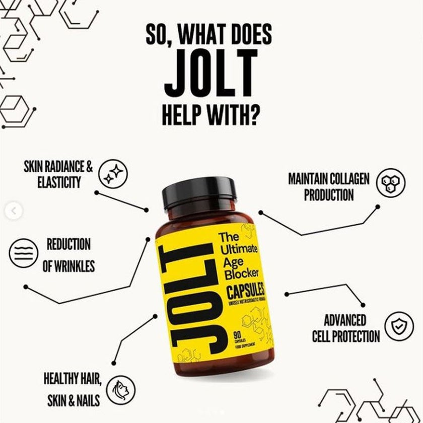Jolt The Ultimate Age Blocker Antiaging Supplement Capsules, Pack of 90’s 