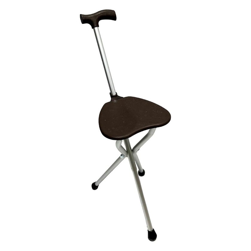 Novamed Walking Stick With 3 Legs & Seat 9402L For Mobility Support 