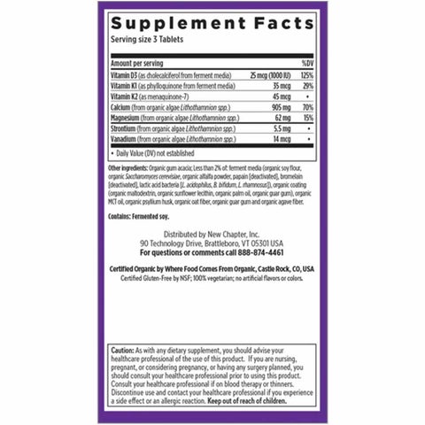 New Chapter Bone Strength Take Care Slim Tablets, Pack of 60's