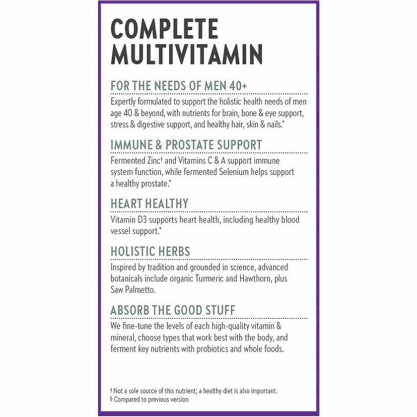 New Chapter Every Man's One Daily 40+ Multivitamin Tablets, Pack of 72's