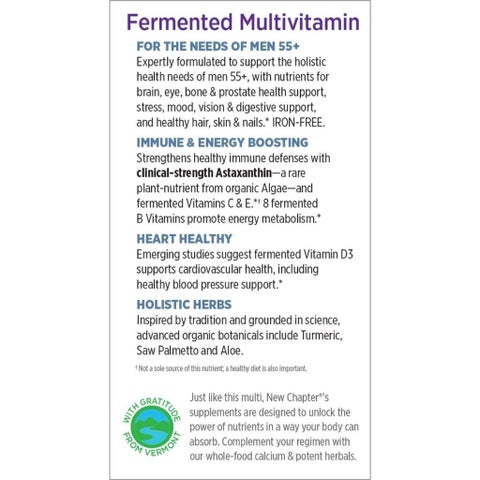 New Chapter Every Man's One Daily 55+ Multivitamin Tablets, Pack of 72's