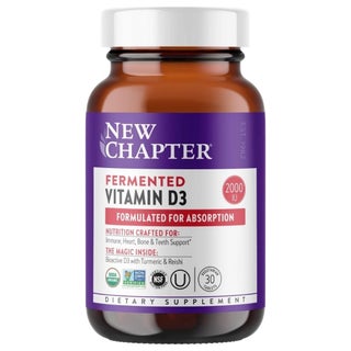 New Chapter Fermented Vitamin D3 2000IU Capsules, Pack of 30's