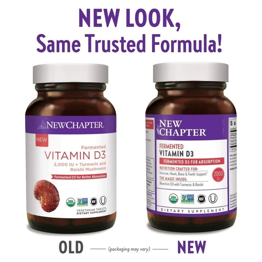 New Chapter Fermented Vitamin D3 2000IU Capsules, Pack of 30's