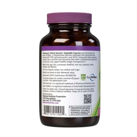 Bluebonnet Skinny Garcinia Weight Management Supplement Capsules, Pack of 90's