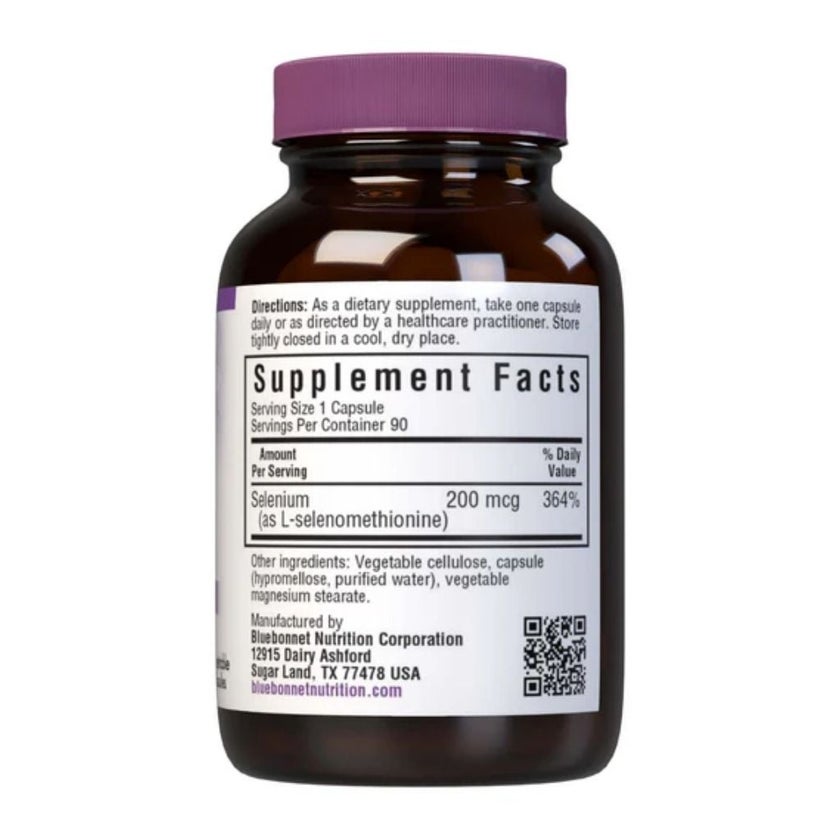 Bluebonnet Selenium 200mcg Supplement Capsules, Pack of 90's